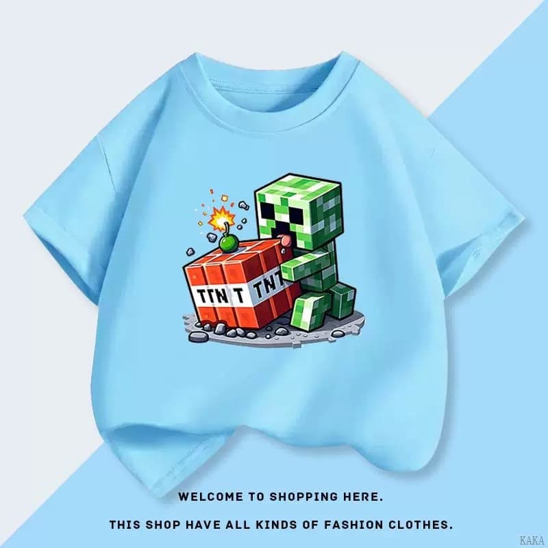 Yout-children เสื้อยืด kids girl/boy เสื้อผ้าเด็ก 'TNT bricks' เสื้อเด็ก แฟชั่น tshirt ผ้าCotton โคตรนุ่ม 2025 รูปที่ 5