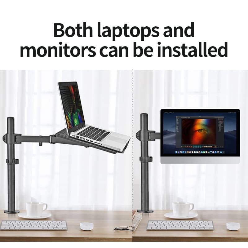 ขาตั้งจอคอม ขาตั้งโน๊ตบุ๊ค ขาตั้งจอคอมพิวเตอร์ Monitor+Laptop Stand 17-32นิ้ว 2-9kg ขาตั้งโน๊ตบุ๊ค แขนอะลูมิเนียมคู่ รูปที่ 9