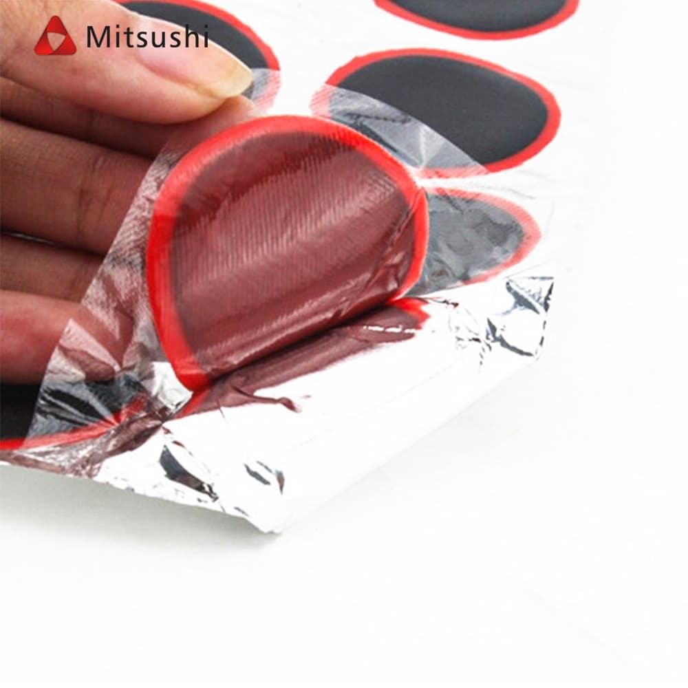 Mitsushi ชุดปะยางจักรยาน 8/14pcs ชุดซ่อมจักรยาน แบบพกพา แผ่นปะยางจักรยานพร้อมกาวแผ่นปะ รูปที่ 4
