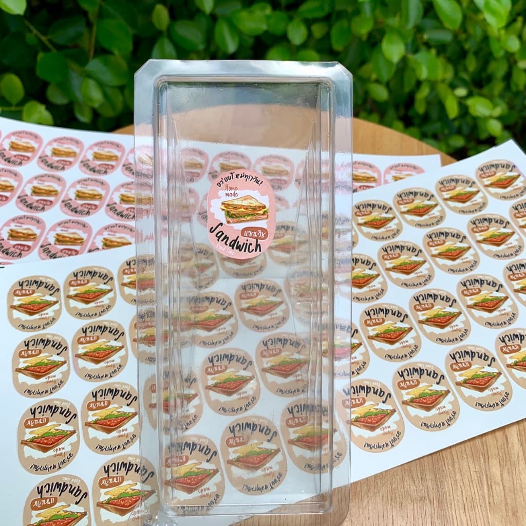 สติกเกอร์ฉลากสินค้า สติกเกอร์แซนวิช ไส้แซนวิช Sandwich สติกเกอร์ติดอาหาร รูปที่ 8
