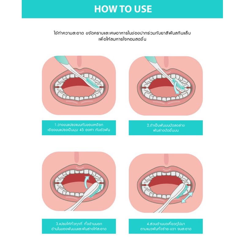 SKYNLAB สกินแล็บ แปรงสีฟันพรีเมี่ยมสลิมซอฟท์ ชุดแถมยาสีฟัน คละสี / แพ็ค 4 ชิ้น รูปที่ 6