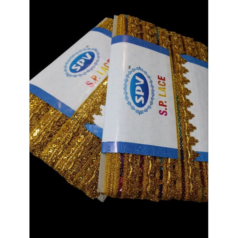 ริบบิ้น N. 7078 / 7083 ขอบเลื่อมกว้าง 2.8-3 CM 18 เมตร รูปที่ 1