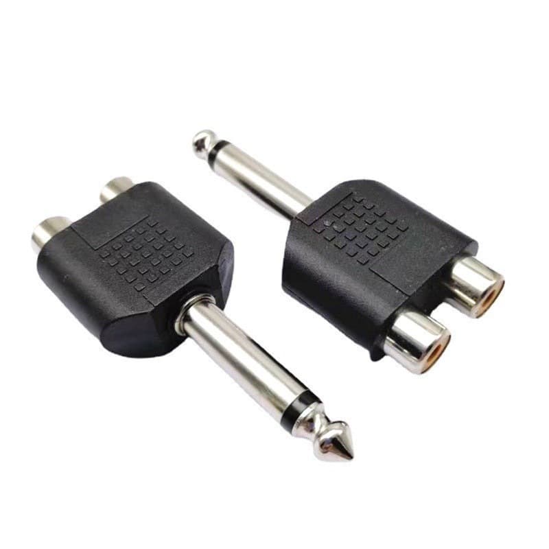 ปลั๊กไมค์ MONO 6.35 mm แจ็คแปลง 6.35 มม.ตัวผู้ เป็น RCA ตัวเมีย 2 ช่อง สำหรับต่อเครื่องเสียง มิกซ์ แอมป์ รูปที่ 3