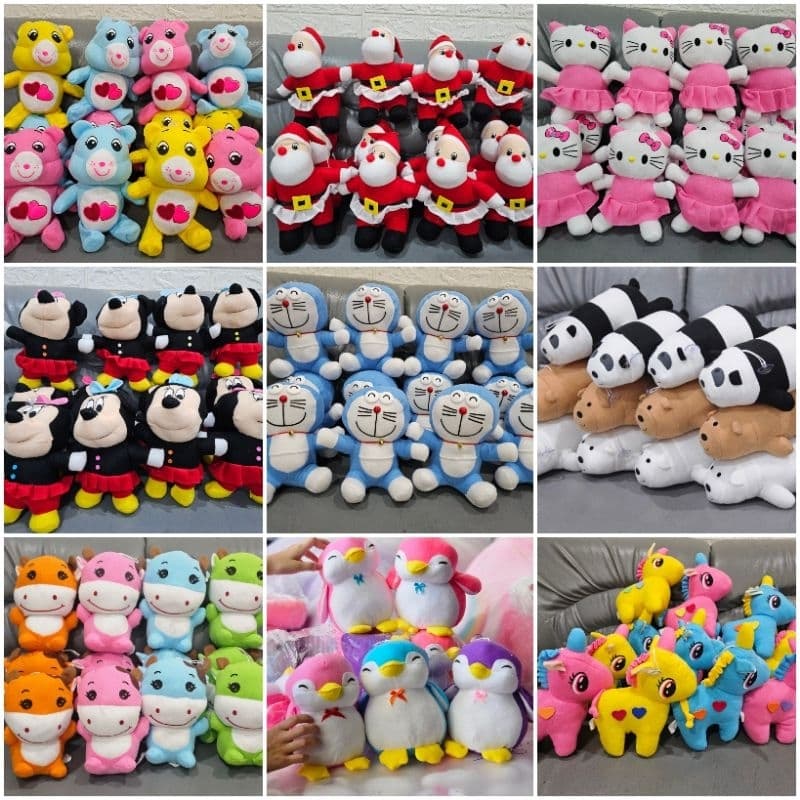 ตุ๊กตาตัวเล็กยกโหล แจกปีใหม่ วันเด็ก 1แพ็ค 12ตัว สุดคุ้ม/ซื้อไปขาย/ใช้แจก ขนาด 7-8 นิ้วยกโหลงานน่ารักเด็กๆชอบ รูปที่ 1