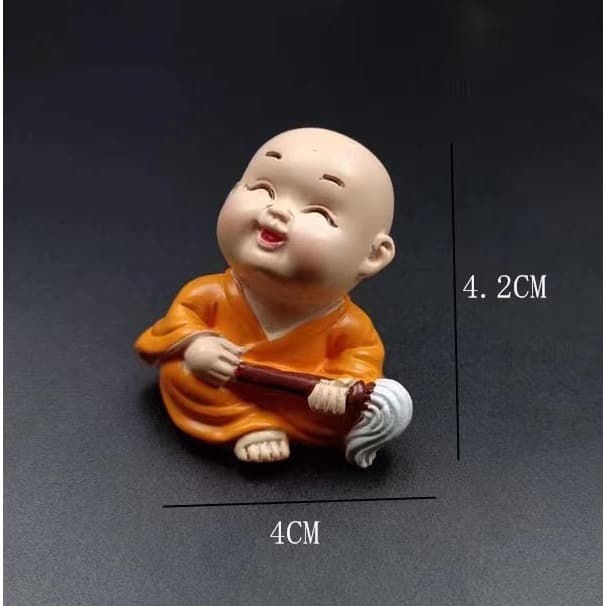 E9 8 ชิ้น เณรน้อย สร้างสรรค์พระภิกษุสงฆ์เล็ก ๆ น้อย ๆ ตุ๊กตาเรซิน, ของขวัญวันเกิด, ตกแต่งรถตุ๊กตา, เค้กตกแต่ง รูปที่ 4