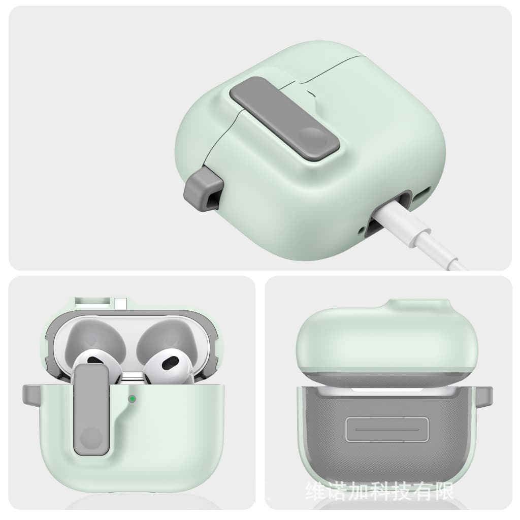 เคส สำหรับ Airpods 4 Pro3 และ pro2 ฝาล็อค 2ชั้น พร้อมห่วงคล้อง รูปที่ 7