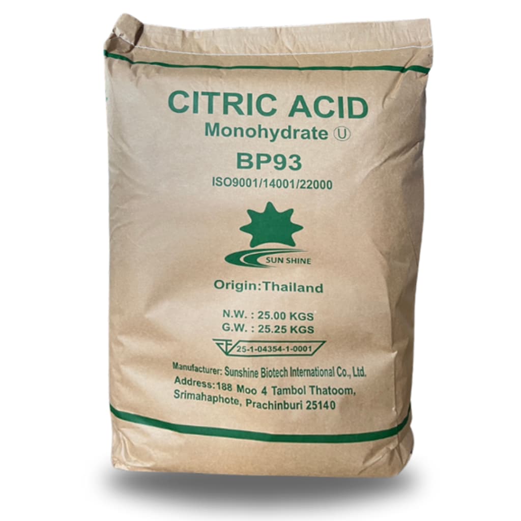 Citric Acid Monohydrate :กรดมะนาว ซิตริก โมโนไฮเดรท 25kg. รูปที่ 2