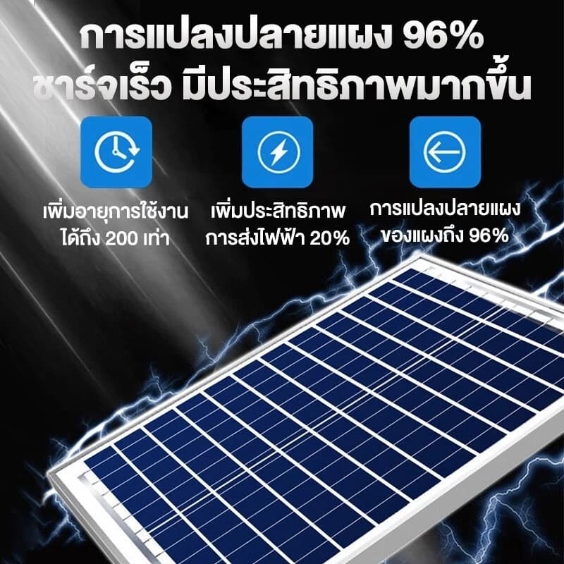 รับประกัน30ปี ไฟโซล่าเซล 90000W โซลาร์เซลล์ ไฟโซล่าเซลล์ Solar Light ไฟพลังงานแสงอาทิตย์ ไฟ LED ไฟแสงอ แผงโซล่า ไฟโซล่า รูปที่ 7