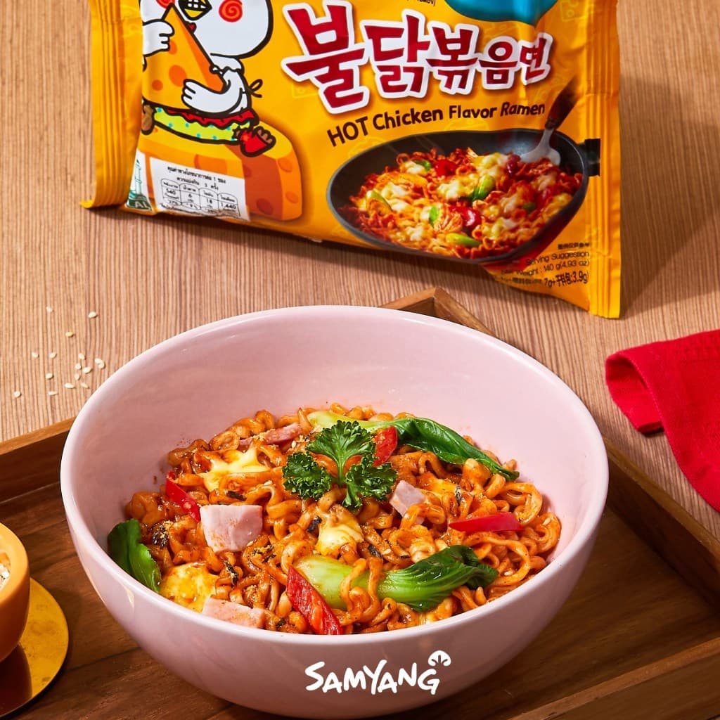 Samyang Buldak Hot Chicken Cheese Ramen ซัมยัง บูลดัก ฮอต ชิคเก้น ชีส ราเมง 700ก. รูปที่ 7