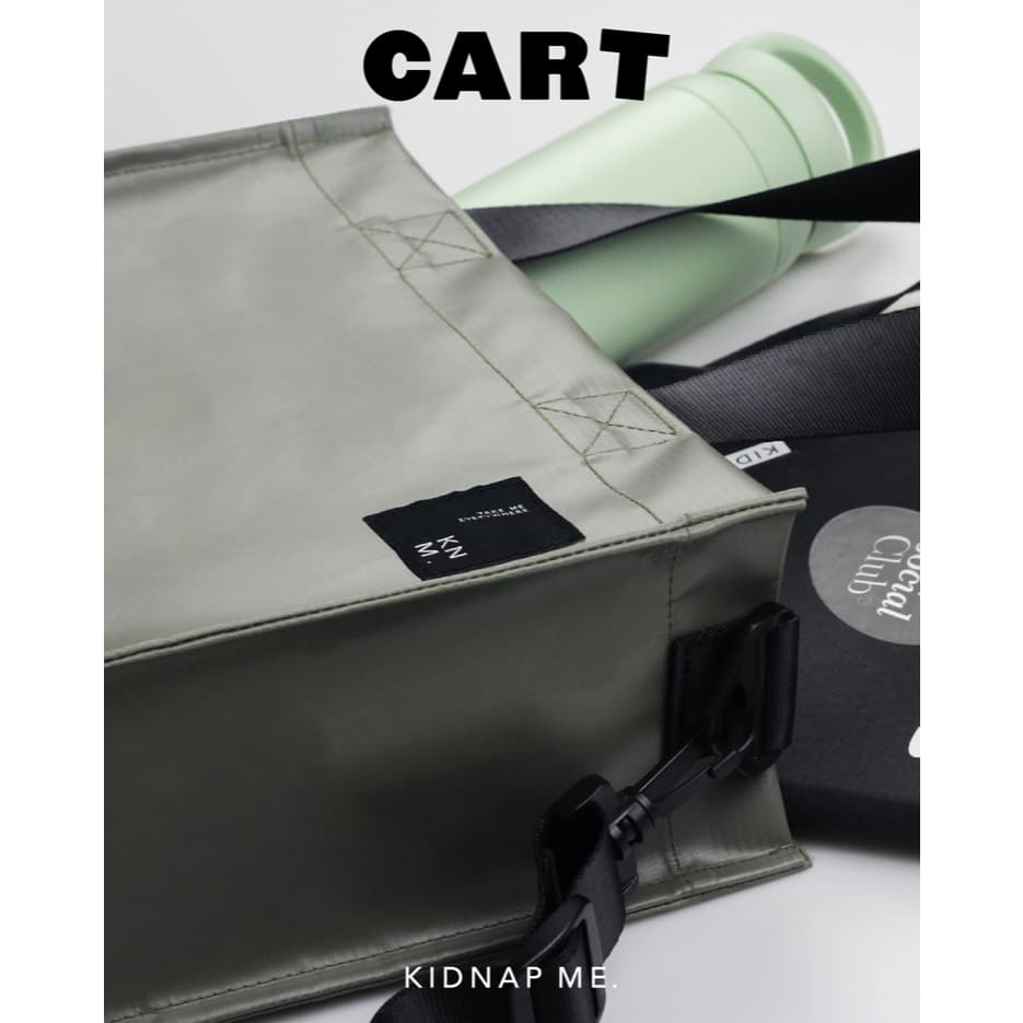 กระเป๋าสะพายข้าง ผ้าใบกันน้ำ สะพายไหล่ ขนาดเล็กใส่ของ Mini Laptop พกพาสะดวก CART BAG KIDNAP ME. รูปที่ 8
