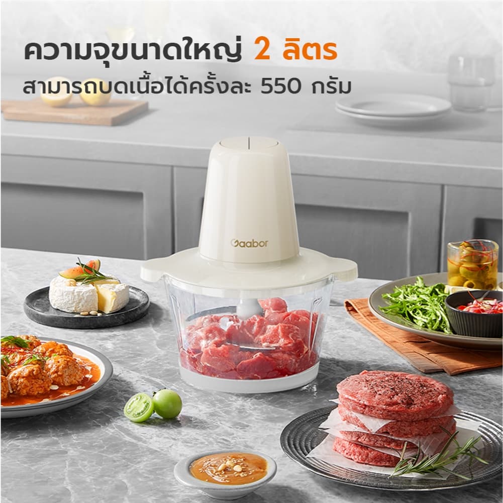 Gaabor 2 ลิตร เครื่องบดอาหาร สับเนื้อ ปั่นพริกกระเทียม 300W Meat grinder MG-15M01A รูปที่ 2