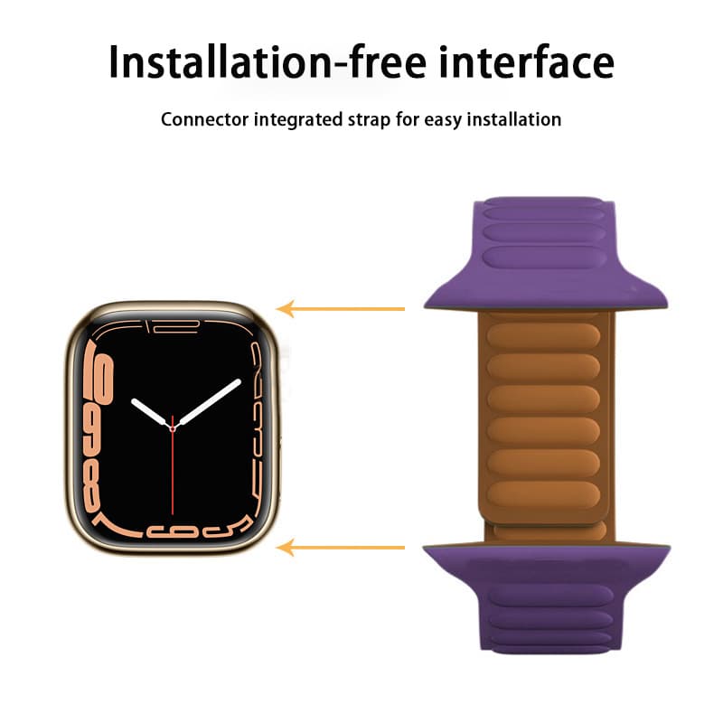 สายซิลิโคนแม่เหล็กห่วง i-Watch Series10/11 46/42mm 9 8 7 6 5 4 3 2 1 se สายล็อคแม่เหล็ก 49/45/46/44/41/38mm รูปที่ 5