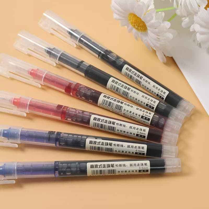 CAWL ปากกาเจล 0.5 มม. สีดำ สีแดง และสีน้ำเงิน หมึกแห้งเร็วความจุสูง เหมาะสำหรับนักศึกษาและสำนักงาน รูปที่ 4