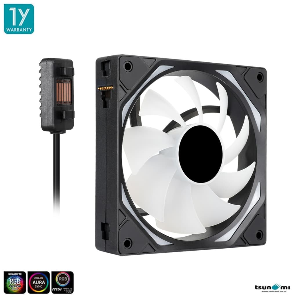 พัดลมระบายความร้อน Tsunami Blockfan Zero-II ARGB 12CM Cooling Fan รับประกันสินค้า 1 ปี รูปที่ 7