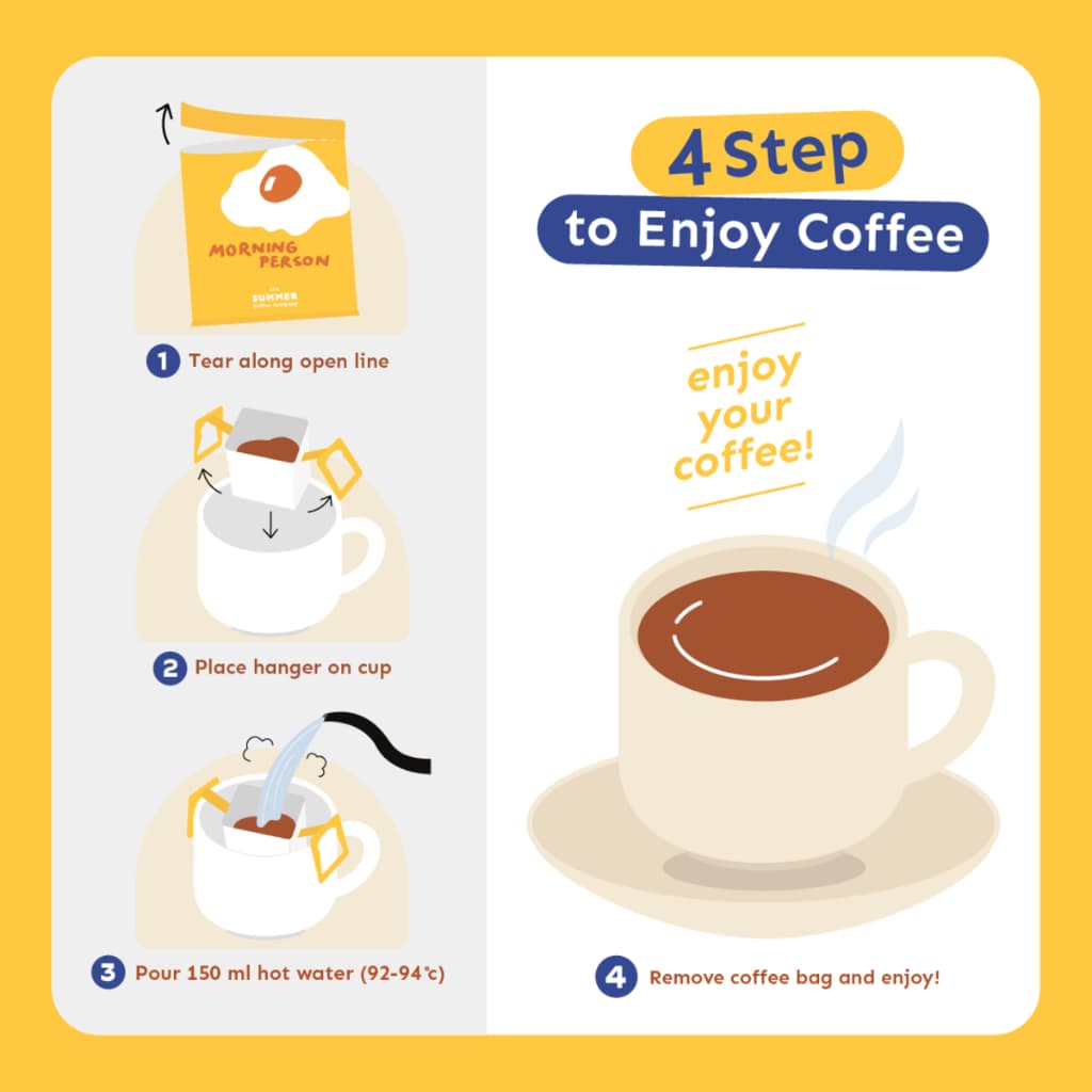 กาแฟดริป แบบซอง Drip Bag Coffee The Summer Coffee Company รูปที่ 3