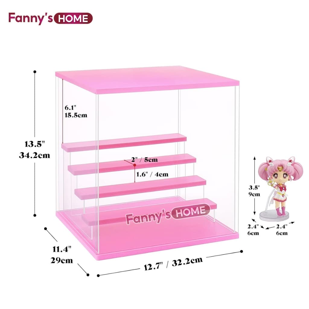 กล่องอะคริลิค 2-5 ชั้น พร้อมไฟ blind box popmart โชว์โมเดล ฟิกเกอร์ labubu skull panda ปรับความสว่างได้ รูปที่ 5