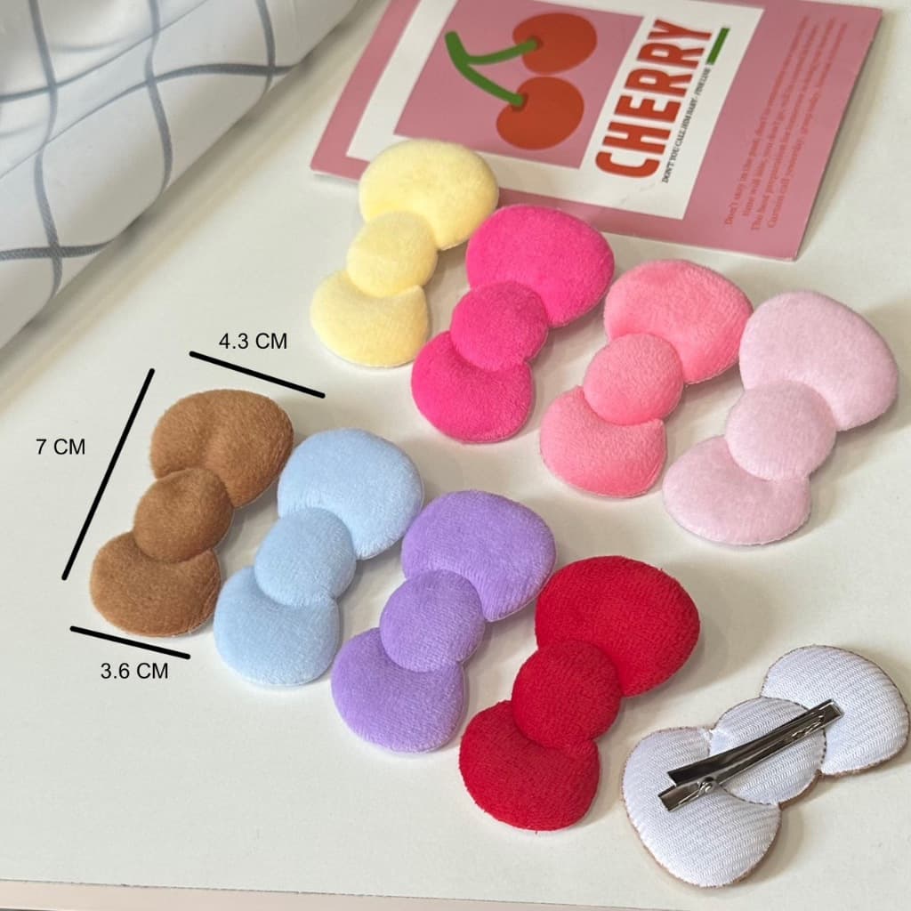 ราคา/ชิ้น B017 กิ๊บติดผม โบว์ติดผม กุหลาบสีชมพู ที่ติดผม ที่หนีบผม เครื่องประดับผม รูปที่ 3