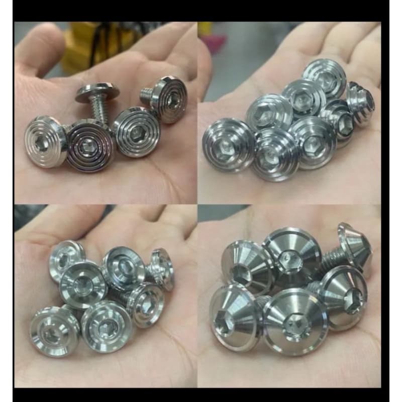 น๊อตฝากันร้อน2+ปลายท่อ3-รุ่น PCX 160-150 สแตนเลส สีทอง-เงิน-ไทเท รูปที่ 4