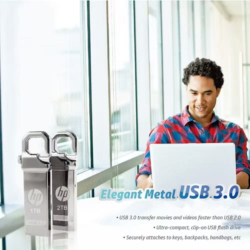 แฟลชไดรฟ์ USB 3.0 1TB 2TB ความเร็วสูง ขนาดเล็ก แบบพกพา สําหรับ HP USB3.0​​ แฟลชไดรฟ์ USB 1TB 2TB โลหะ กันน้ํา สําหรับรถ รูปที่ 7
