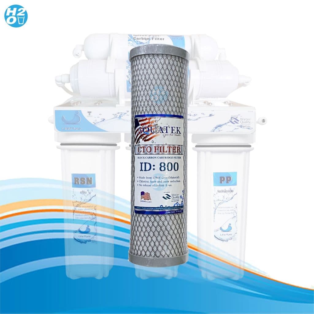 AQUATEK ไส้กรองน้ำ คาร์บอนบล็อค Carbon Block CTO 10 นิ้ว คาร์บอนอัดแท่ง สำหรับเครื่องกรองน้ำทั่วไป รูปที่ 4