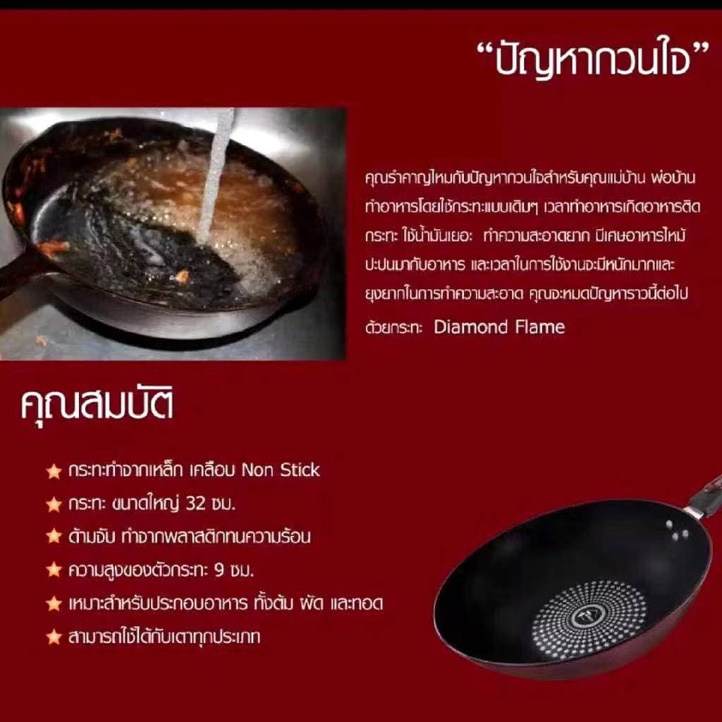 กระทะเทฟล่อน หินอ่อน ขนาด 32 cm/ซม รองรับ เตา 3 รูปเเบบ แม่เหล็ก ไฟฟ้า ก้นลึก ไม่ติดกระทะ รูปที่ 8