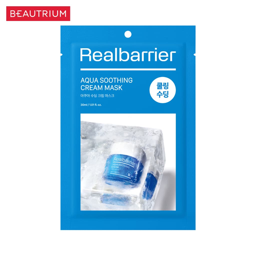 REAL BARRIER Aqua Soothing Cream Mask แผ่นมาส์กหน้า 30ml รูปที่ 2