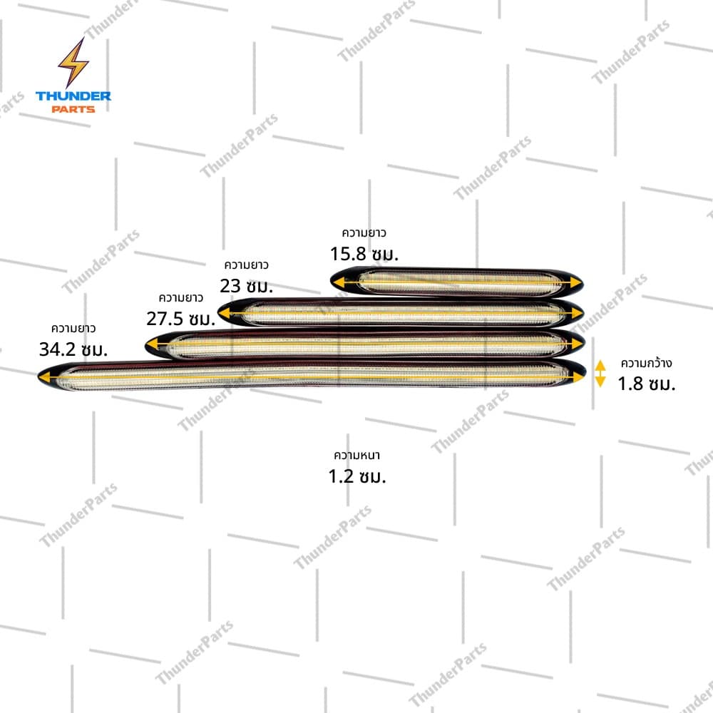 ชุด2ชิ้น ไฟเดย์ไลท์ LED 12V ไฟเลี้ยววิ่ง Daylight รถยนต์ หรือรถรุ่นทั่วไป รูปที่ 2