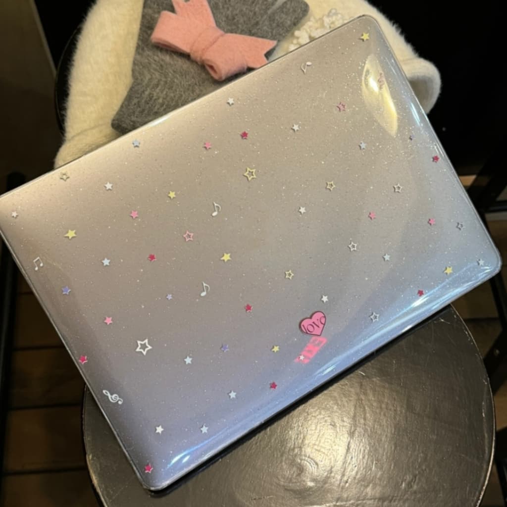 Shesell เคส macbook Musical Notes Stars Air13/15 M5 Pro13 Neo13 เคสสำหรับแมคบุ๊คใส รูปที่ 2