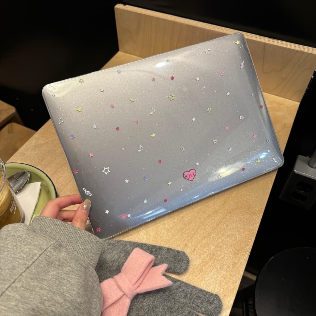 Shesell เคส macbook Musical Notes Stars Air13/15 M5 Pro13 Neo13 เคสสำหรับแมคบุ๊คใส รูปที่ 7
