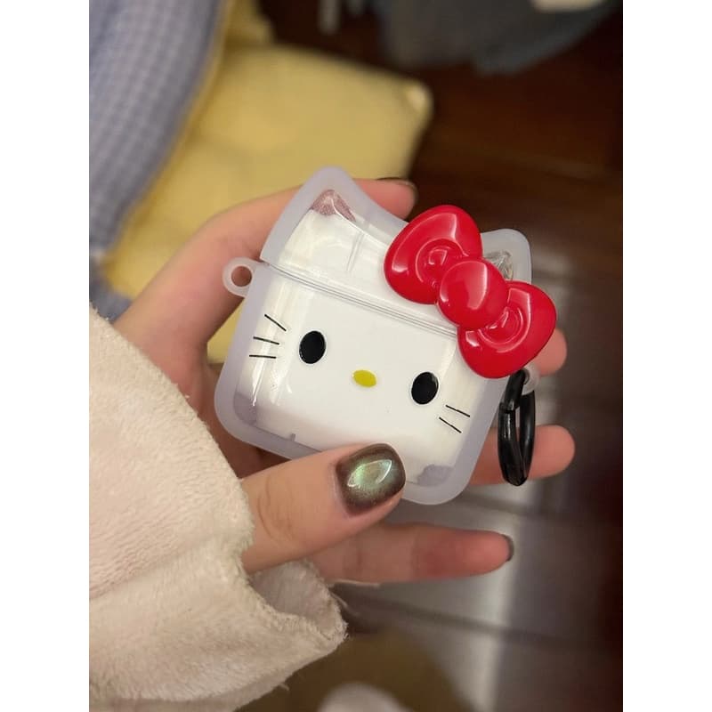 Hello Kitty เคสแอร์พอต คิตตี้ airpods4 , airpods pro2 ,airpods3 , airpods pro ใช้ได้ น่ารักมากมีที่ห้อย รูปที่ 7