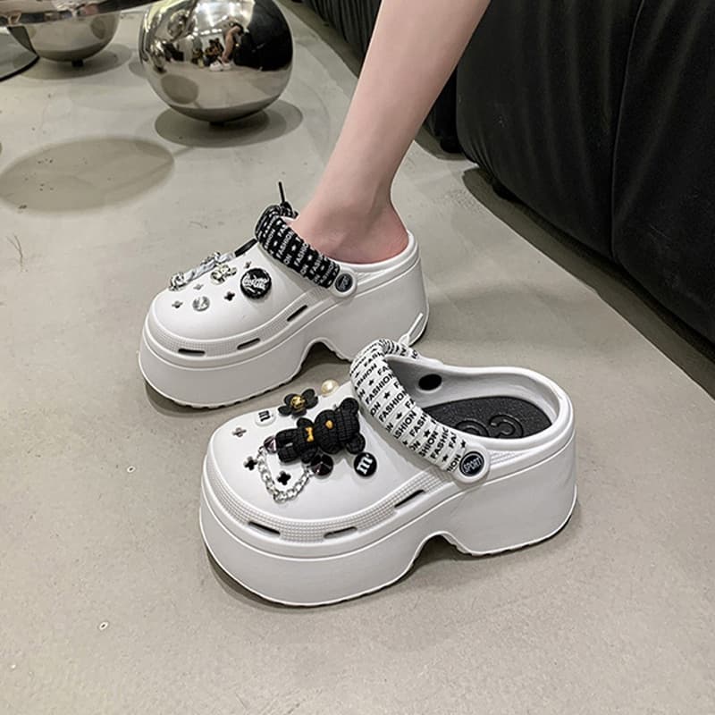 XWbrand ในไทย รองเท้าแตะแฟชั่นหัวโต รัดส้น งานดีทรงสวย แมทช์ชุดง่ายใส่ลุคไหนก็เข้า แถมฟรีตัวติดสุดน่ารัก รูปที่ 4