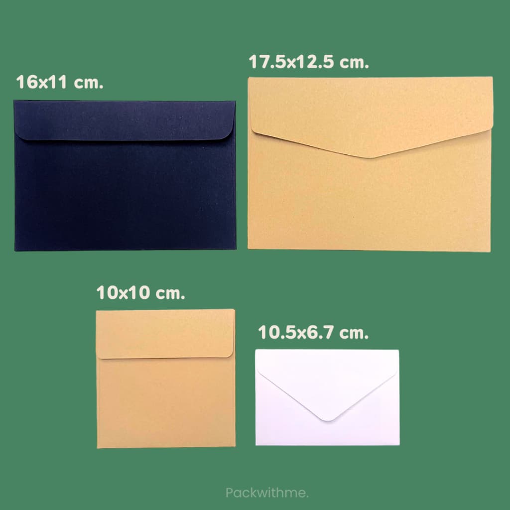 ซองจดหมายกระดาษคราฟ ขนาด 16*11 ซม. I ใส่บัตร ใส่การ์ด ของแจ รูปที่ 5