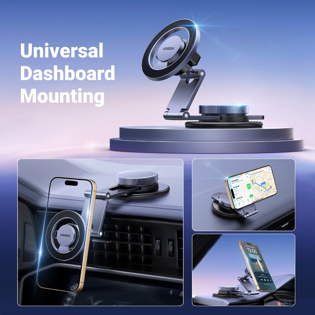 UGREEN ที่ยึดโทรศัพท์ในรถ แบบแม่เหล็ก สำหรับ iPhone Car Dashboard Mount รุ่น 45577 รูปที่ 3