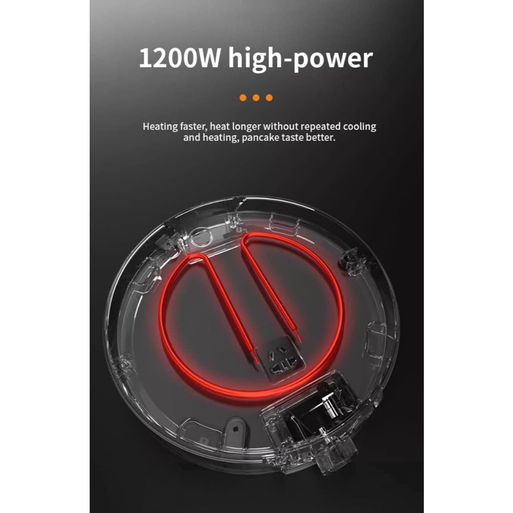 เครื่องทําเครป KJ-507 เครื่องทำแพนเค้ก เตาเครป ปรับความร้อนได้ เครื่องทำโรตี 1500W รูปที่ 7