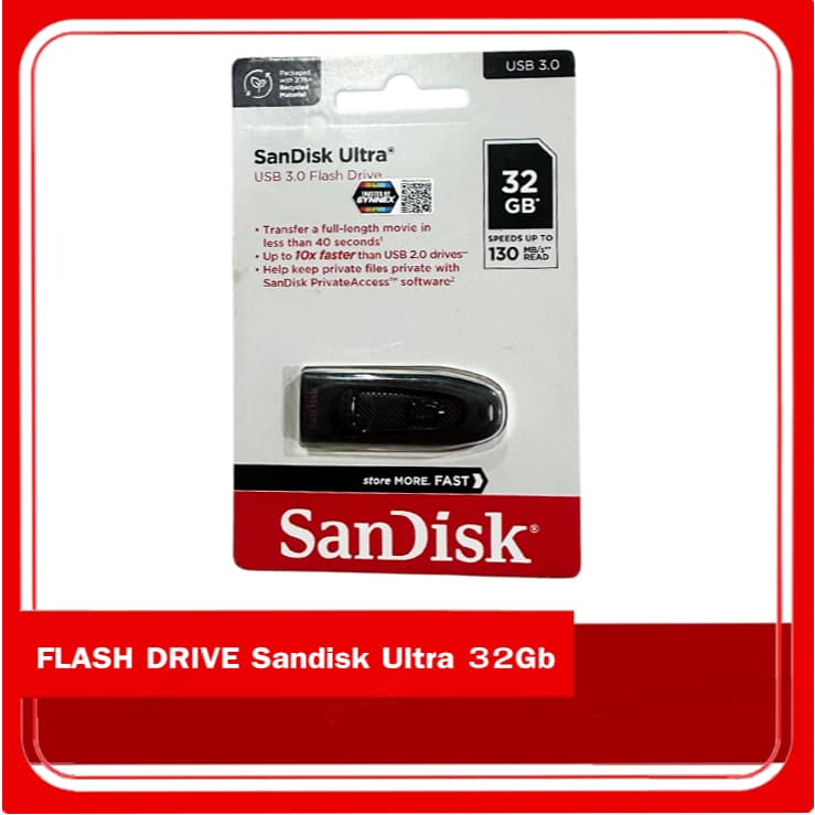 ของแท้ FLASH DRIVE Sandisk Ultra 32Gb USB 3.0 by SYNNEX รูปที่ 1