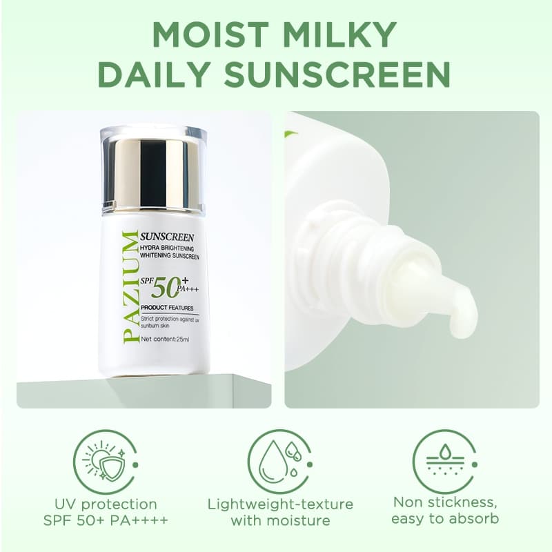 PAZIUM ครีมกันแดด Sunscreen SPF50+ PA+++ กันน้ำ บางเบา ซึมไว 25ML รูปที่ 5