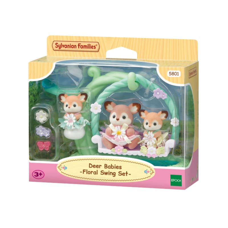 Sylvanian Families Deer Babies -Floral Swing Set- / ซิลวาเนียน แฟมิลี่ ชุดเบบี้กวาง และชิงช้าดอกไม้ รูปที่ 2