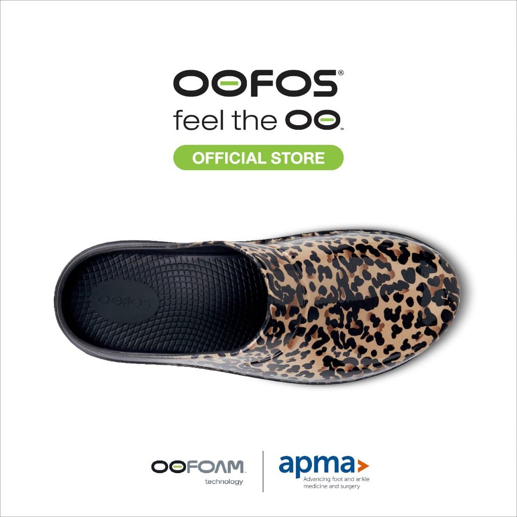 OOFOS OOcloog Luxe Leopard Limited รองเท้าเพื่อการฟื้นฟู รูปที่ 7