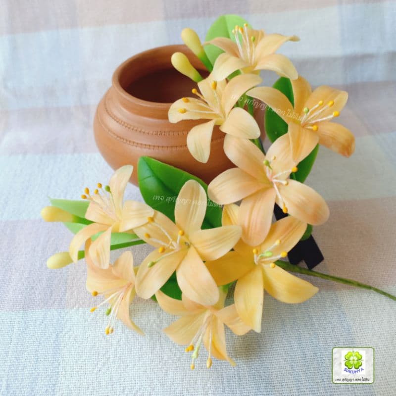 ดอกกันเกรา , ดอกไม้ดิน ,ดอกไม้แต่งผม ราคาช่อละ 49 บาท รูปที่ 5