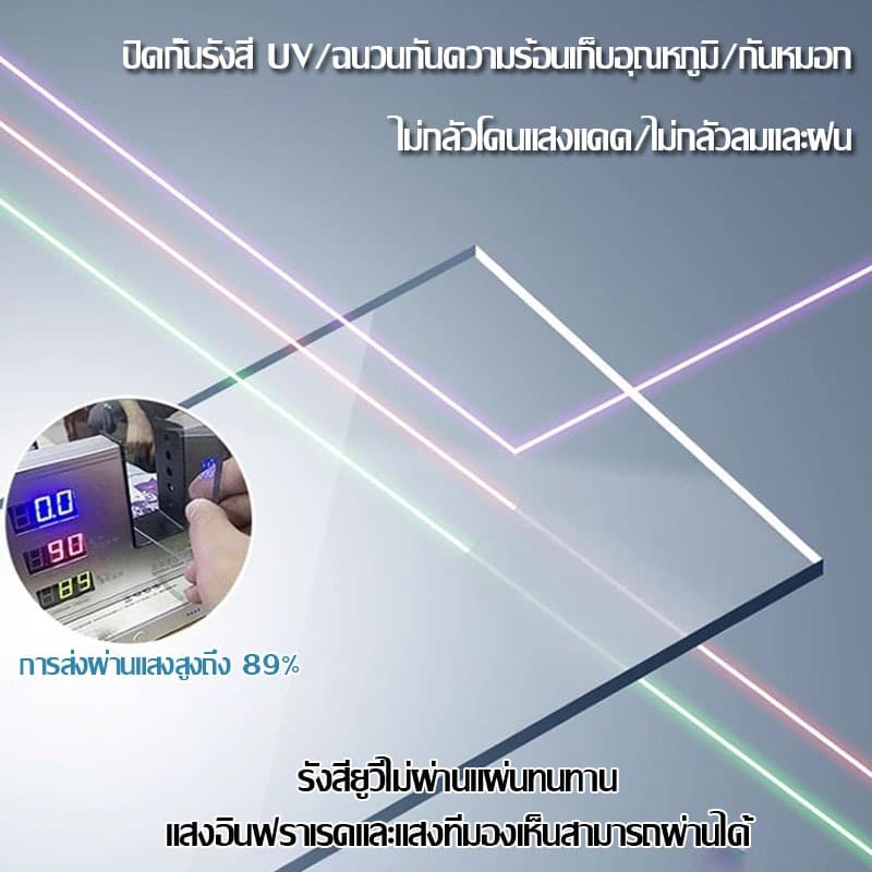 PC แผ่นอะคริลิคใส แผ่นหลังคา สีใสดัดโค้งได้แผ่นอะคริลิค เคลียร์สต๊อค แผ่นอคีลิค แผ่นพลาสติกใส อคริลิคหนา แผ่นอะคริลิคใส รูปที่ 6