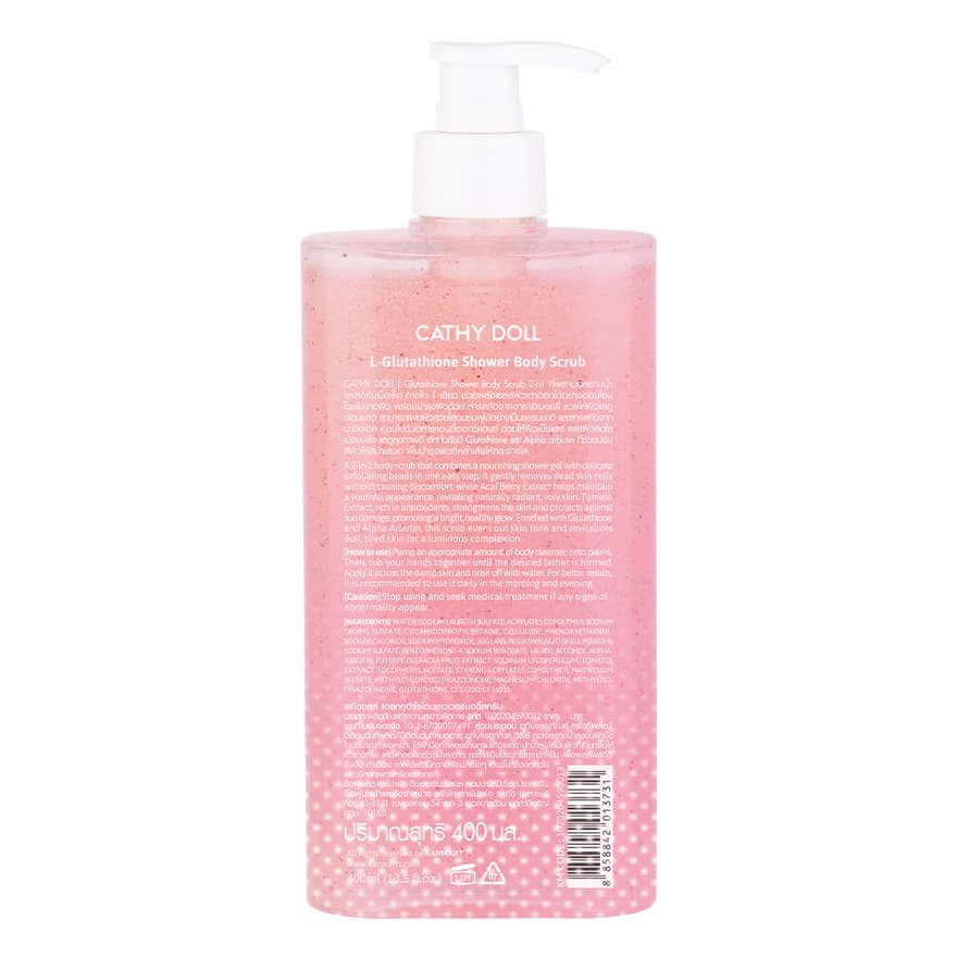 Cathy Doll แอลกลูต้าไธโอนชาวเวอร์บอดี้สครับ 400ml รูปที่ 6