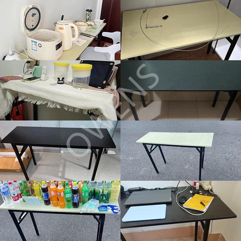 Owensโต๊ะพับ 120/100/80CM โต๊ะพับอเนกประสงค์ ไม่ต้องประกอบ พกพาสะดวก พับเก็บได้สะดวก แบริ่งน้ำหนัก 200KG รูปที่ 9