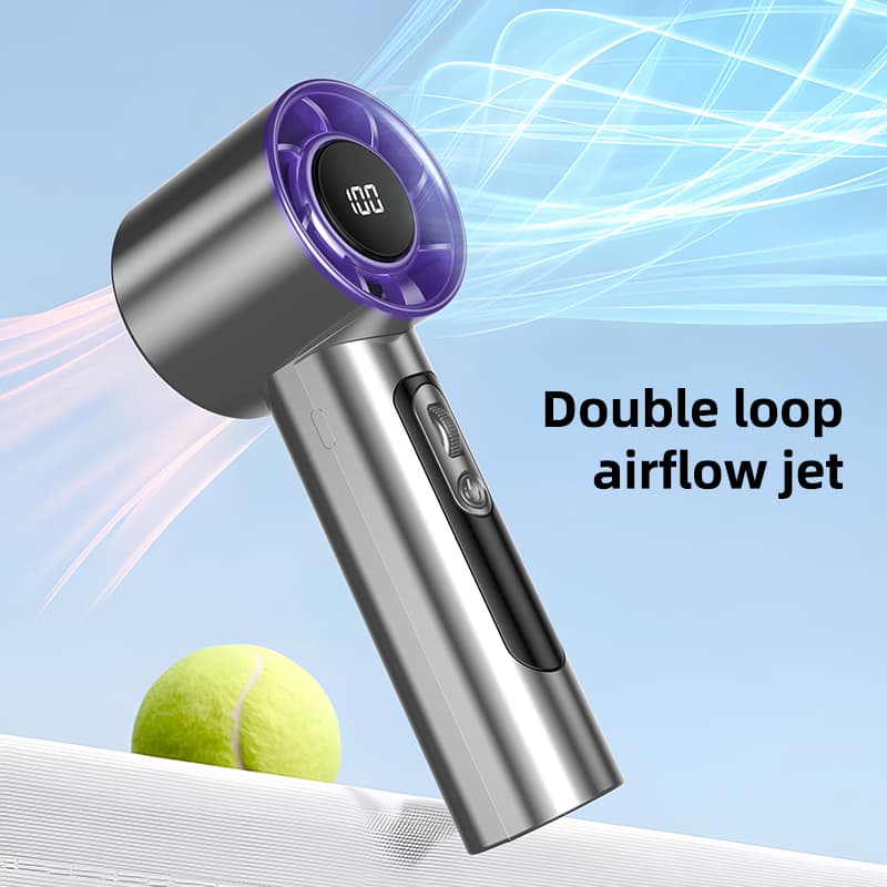 พัดลมพกพา Turbo Fan 100-Speed, USB พัดลมมือถือ Pocket Mini Fan Type-C ชาร์จเร็ว รูปที่ 4