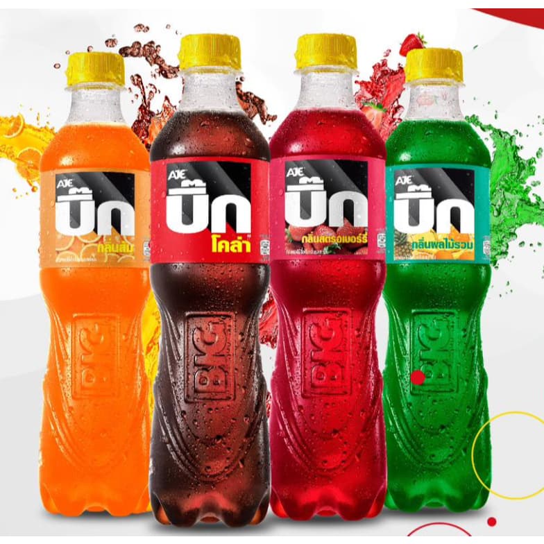 บิ๊กโคล่า Big Cola มี 4 รสชาติ Cola, Strawberry, Mix fruit, Orange ขนาด 360 ML. 12 ขวด รูปที่ 2