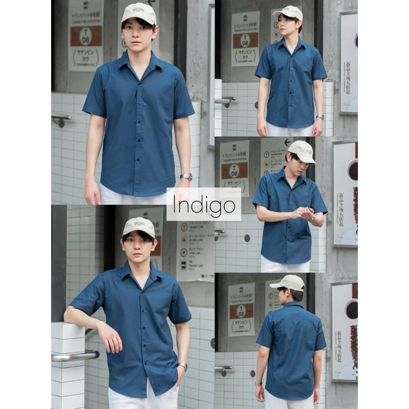 เสื้อเชิ้ตแขนสั้นชาย เชิ้ตคอปก ผ้าOXFORD หลากสี Sz.40-48 รูปที่ 2