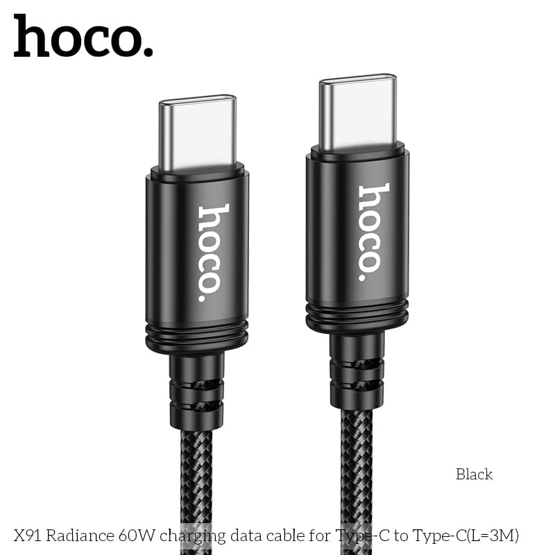 Hoco X91 สายชาร์จ 3 เมตร Type-C 3.0A charging cable for Type-C 3M รูปที่ 6