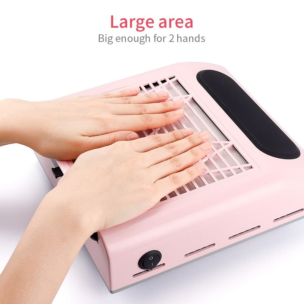 Nail.Girl เครื่องดูดฝุ่นเล็บ 80W เล็บดูดฝุ่นพัดลมเครื่องดูดฝุ่นเล็บพร้อมตัวกรอง Nail Art Cleaner 100-240V รูปที่ 7