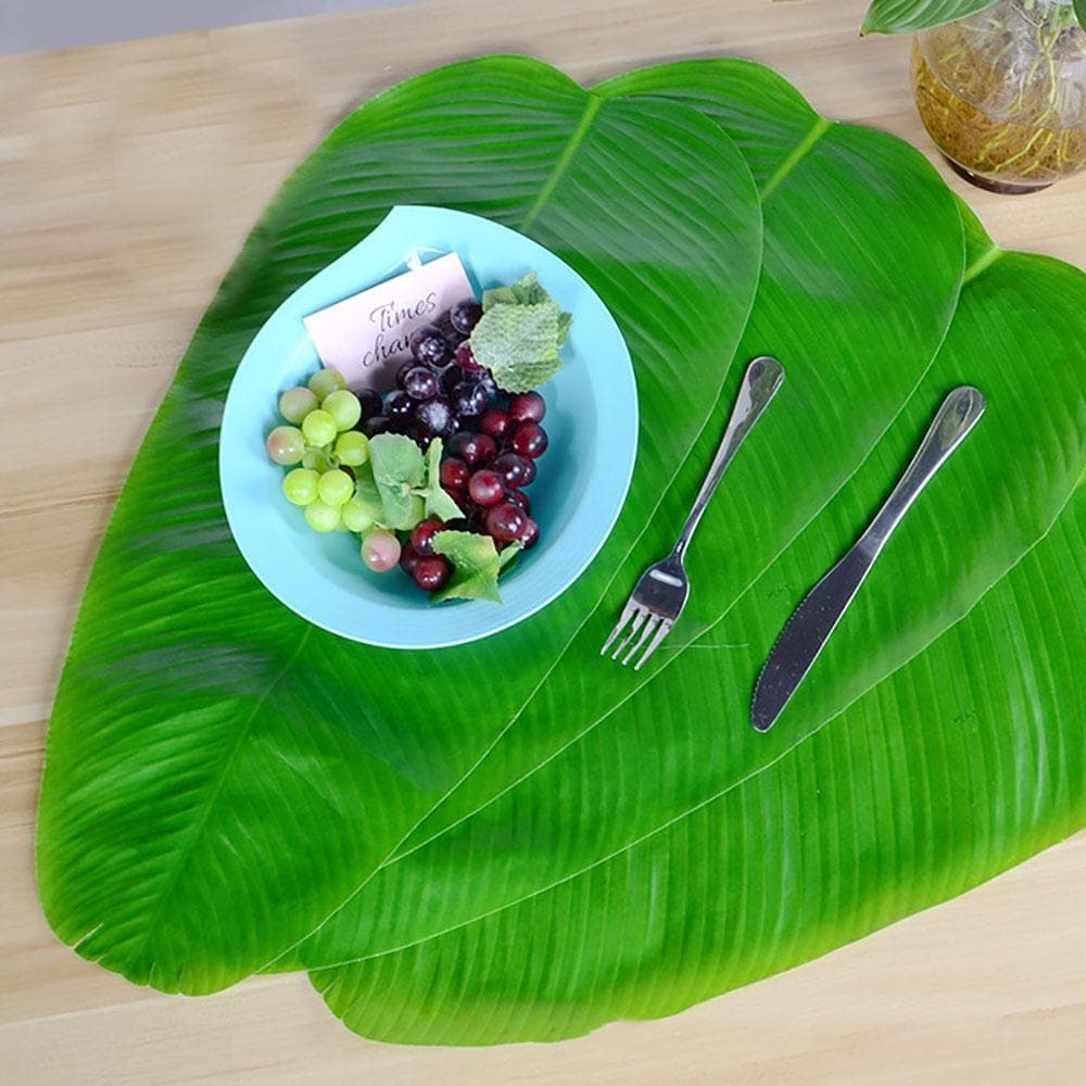 ใบตองปลอม Banana Leaf ใบตองเสมือนจริง ใบตองเทียม ใบประดับโต๊ะ ใบตองพลาสติก ใบตองปลอม ใบตองเทียม ใบกล้วย ใบกล้วยจำลอง รูปที่ 6