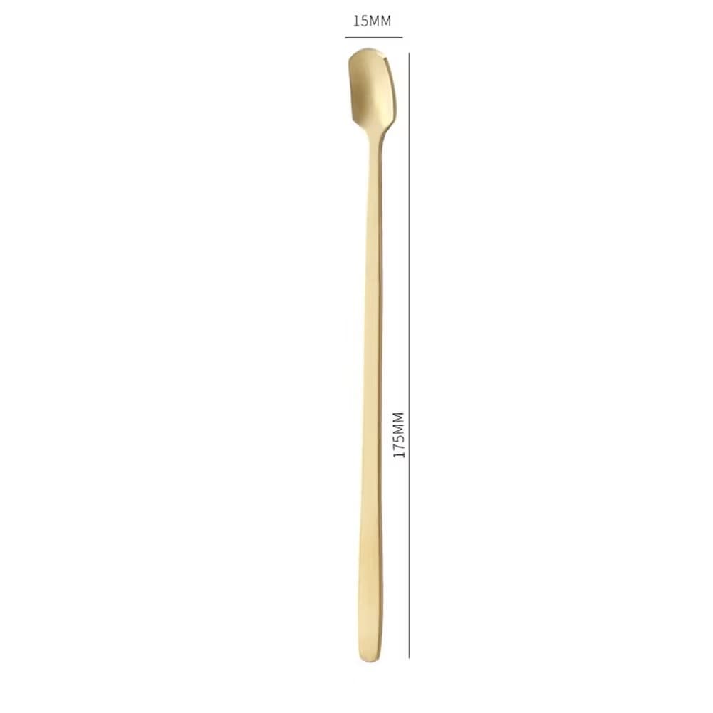 ช้อนตักมัทฉะ ช้อนคนกาแฟ ชา นม สเตนเลส “รุ่นบาง” ด้ามจับยาว 15-17 cm. รูปที่ 7