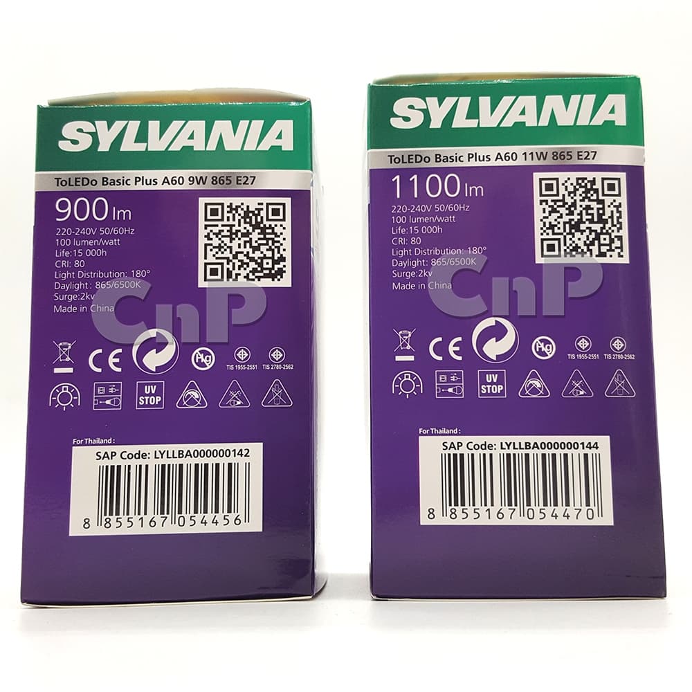 SYLVANIA หลอดไฟ LED Bulb 9W 11W ซีลวาเนีย รุ่น ToLEDo Basic Plus รูปที่ 4